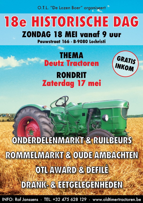HIstorische dag Zo 18 mei 2025